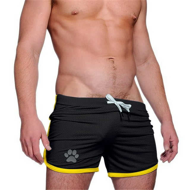 Men's Running Shorts Breathing Athletic Gym Mesh Shorts Solid Dog Paw ...