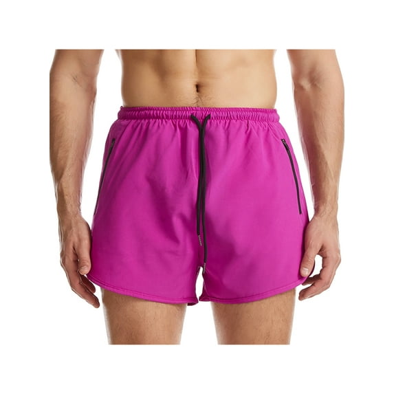 Men's Running Shorts Gym Athletic Workout Shorts for Men 3 inch Sports Shorts with Zipper Pocket