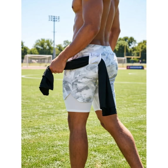 Men’s Running Shorts, Workout Gym Athletic Shorts for Men Quick Dry Lightweight Training Shorts with Pockets
