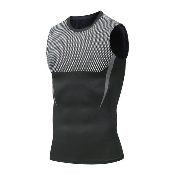 Men's Running Sport Tank Tops Dry Fit Moisture Wicking Athletic Mesh Sleeveless Shirts Breathable Cool Workout Base Layer for Gym Training Fitness