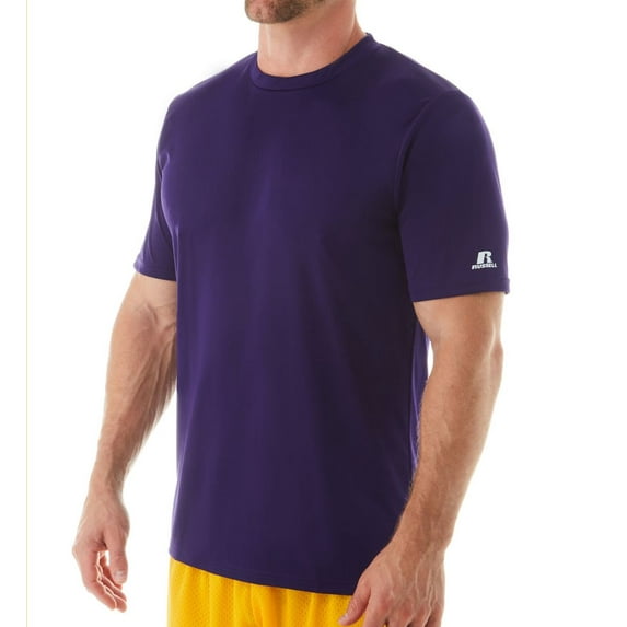 Men's Russell 629X2M1 Dri-Power Core Performance Tee (Purple L)