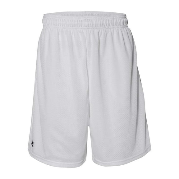 Men's Russell 651AFM0 Mesh Pocket Performance Short (White L)