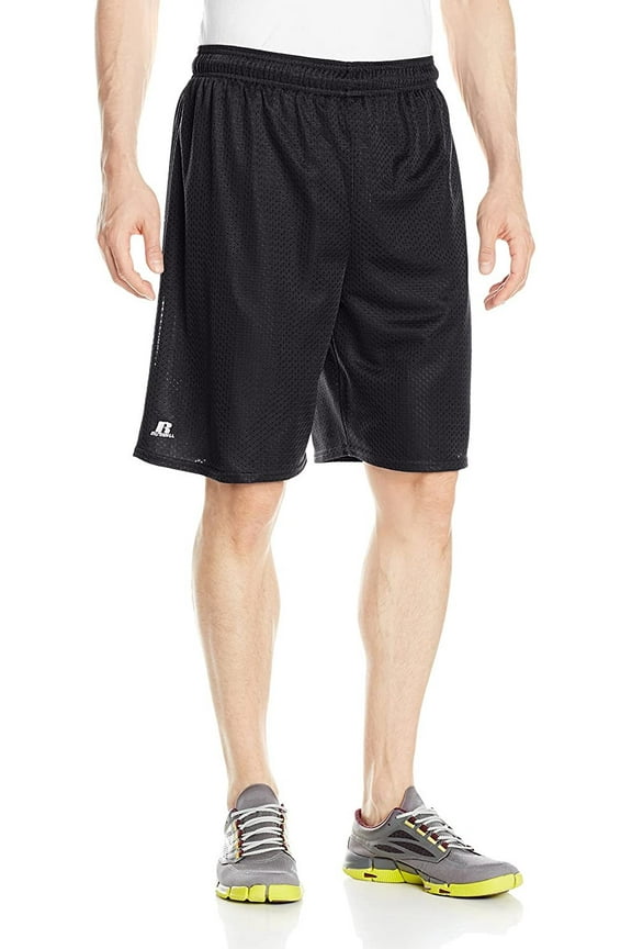 Men's Russell 659AFMK Dri-Power Nylon Tricot Mesh Short (Black 2XL)