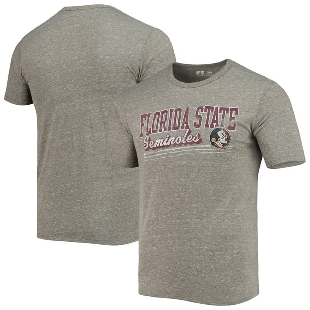 Men's Russell Athletic Heathered Charcoal Florida State Seminoles Tri ...