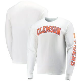 Men's Nike White/Orange Clemson Tigers Baseball Performance Raglan  3/4-Sleeve T-Shirt