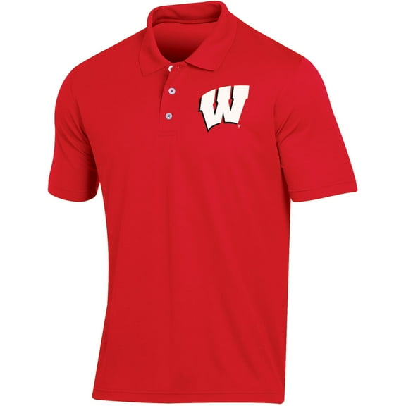 Men's Russell Red Wisconsin Badgers Classic Fit Synthetic Polo