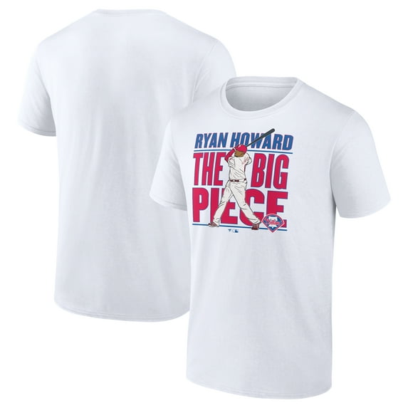 Men's Ryan Howard White Philadelphia Phillies Cooperstown Player T-Shirt