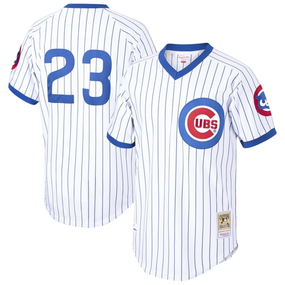 Men's Ryne Sandberg White Chicago Cubs Cooperstown Collection 1987 Authentic Player Jersey