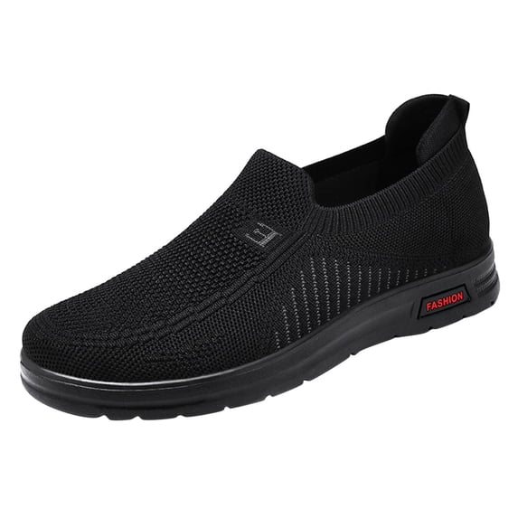 Men's S𝗅ip On Walking Shoes Lightweight Breathable Tennis Sneakers Wide Width Fashion Athlet𝗂c Shoes Summer Casual Knit Shoes with Non-S𝗅ip Outsole for Daily, Gym Workout, Travel
