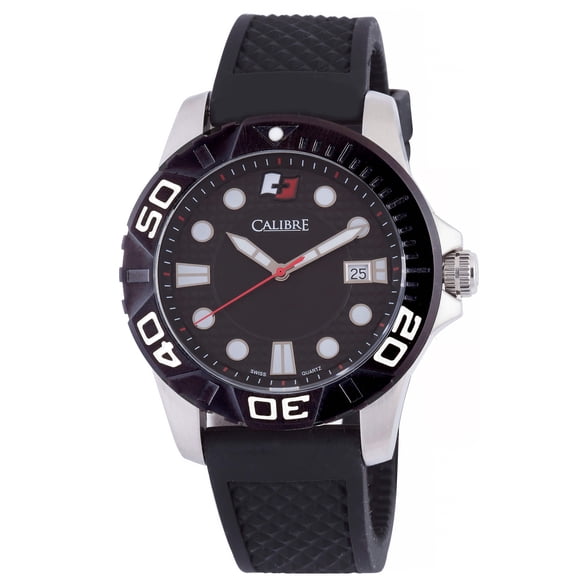 Men's SC-4A1-04-007 Akron Luminous Black Dial Black Rubber Date Watch