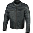 thumbnail image 1 of Men's SHADOW Motorcycle Distressed Cowhide Leather Armor Black Jacket Biker M, 1 of 4