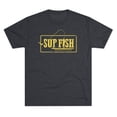 thumbnail image 1 of Men's "SUP Fish" Tri-Blend Crew Tee by Bird Island Outfitters, 1 of 4