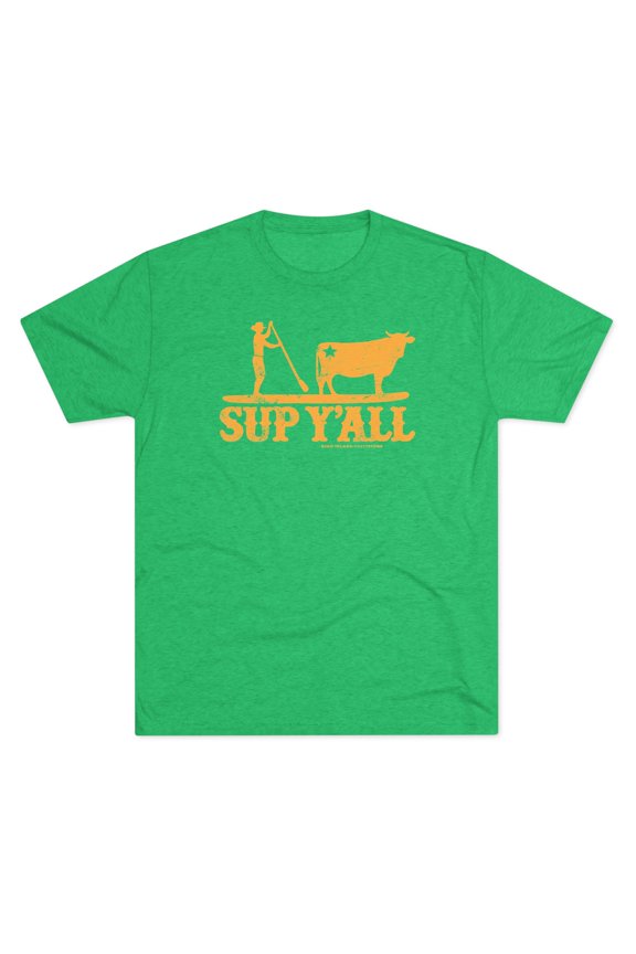 Men's "SUP Y'all Cowboy" Tri-Blend Crew Tee by Bird Island Outfitters