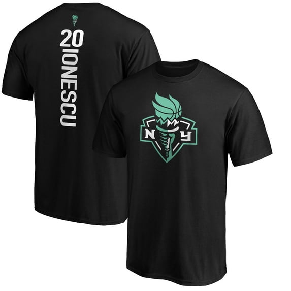 Men's Sabrina Ionescu Black New York Liberty Playmaker Name & Number T-Shirt
