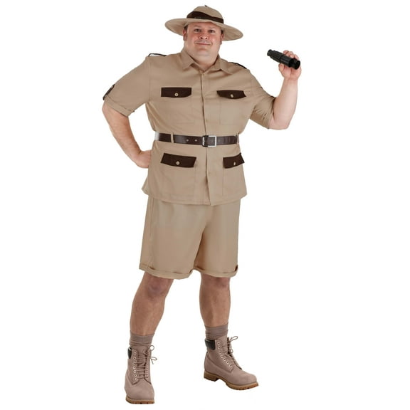 Men's Safari Explorer Plus Size Costume