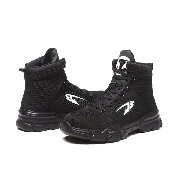 Men's Safety Shoes Lightweight Non-Slip for Worker High Top Sneakers Footwear Women's Cotton Casual Shoes Steel Toe Sneakers
