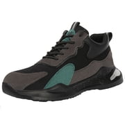 Mens Safety Trainers Steel Toe Shoes Lightweight Breathable Work Shoes Fashionable Sneakers