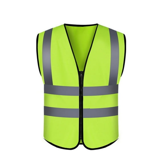 Men's Safety Vests with 2 High Reflective Strips for Traffic Work, Running, Surveyor and Security Guard
