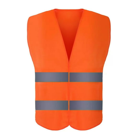 Men's Safety Vests with 2 High Reflective Strips for Traffic Work, Running, Surveyor and Security Guard
