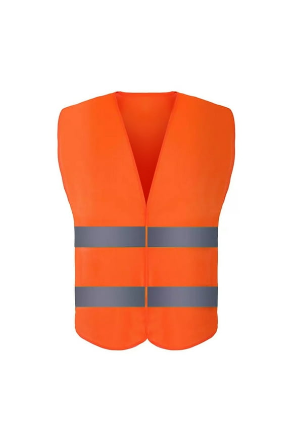 Men's Safety Vests with 2 High Reflective Strips for Traffic Work, Running, Surveyor and Security Guard