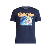 Mens Sailor Moon Navy Graphic T-Shirt - Small