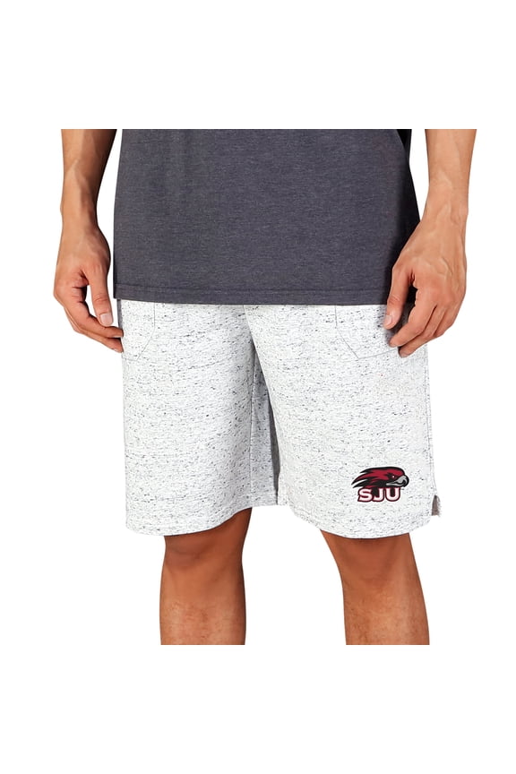 Men's Saint Joseph's Hawks Concepts Sport White/Charcoal Throttle Knit Jam Shorts