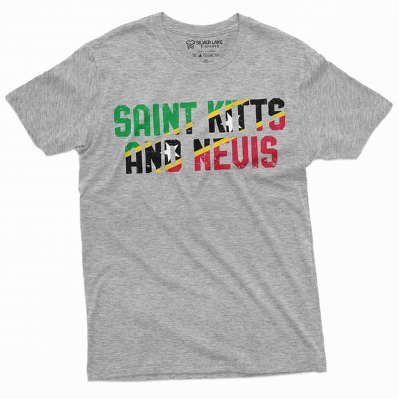 Men's Saint Kitts and Nevis T-shirt Federation of Saint Christopher and Nevis patriotic flag tee