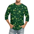 thumbnail image 1 of Men's Saint Patrick Print Short-Sleeve Top Light Green XL, 1 of 4