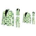 thumbnail image 1 of Men's Saint Patrick's Day Print 3-Piece Suit Formal Occasions Modern Slim Fit Menswear Coordinating Vest Jacket Wedding Party Floral Lightweight Blazer Pants Set, 1 of 7