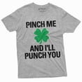 thumbnail image 1 of Men's Saint Patrick's T-shirt Pinch Punch Funny St. Patricks day Tee shirt Shamrock Clover Tee shirt (3X-Large Grey), 1 of 7
