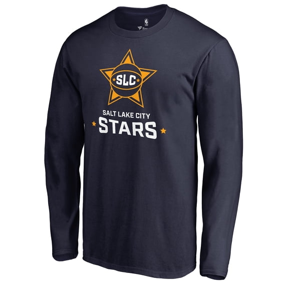 Men's Salt Lake City Stars Navy Salt Lake City Stars Primary Logo Long Sleeve T-Shirt