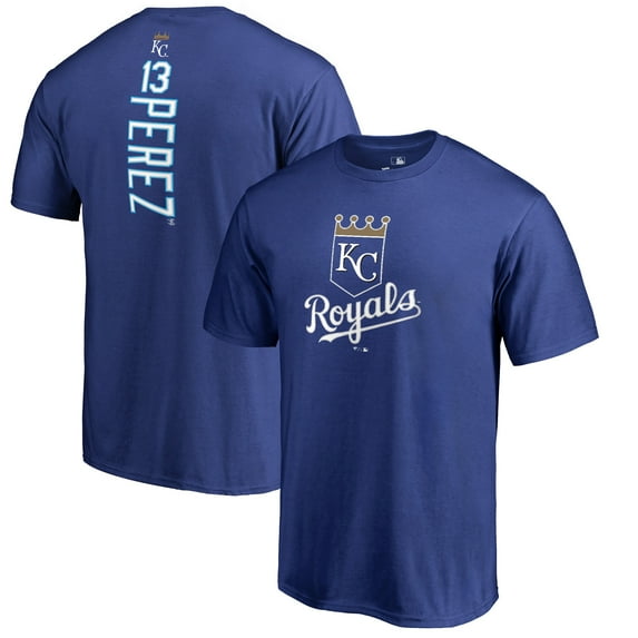 Men's Salvador Perez Royal Kansas City Royals Backer T-Shirt