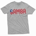 thumbnail image 1 of Men's Samoa T-shirt Samoa coat of arms Samoa coat of arms flag patriotic country nation tee (Large Grey), 1 of 7