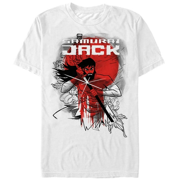 Men's Samurai Jack Solar Eclipse Graphic Tee White Medium