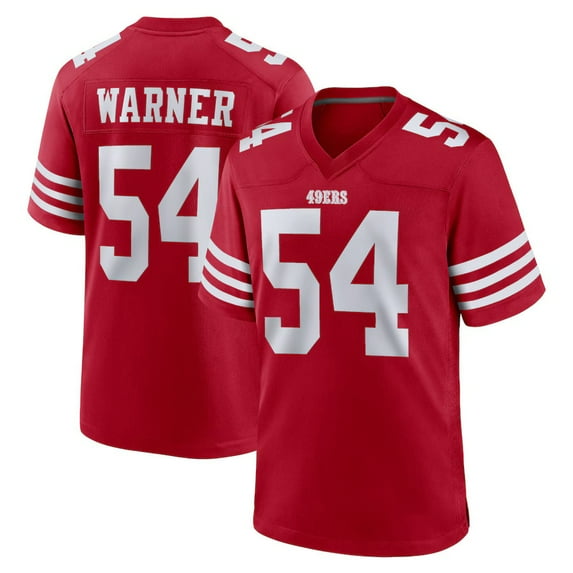 Men's San Francisco Warner 54 Scarlet Stitched T-Shirts Sports Player Game Top, Large