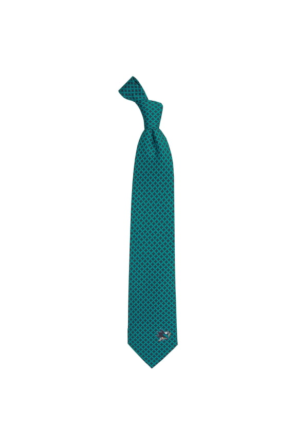 Men's San Jose Sharks Diamante Print Silk Tie