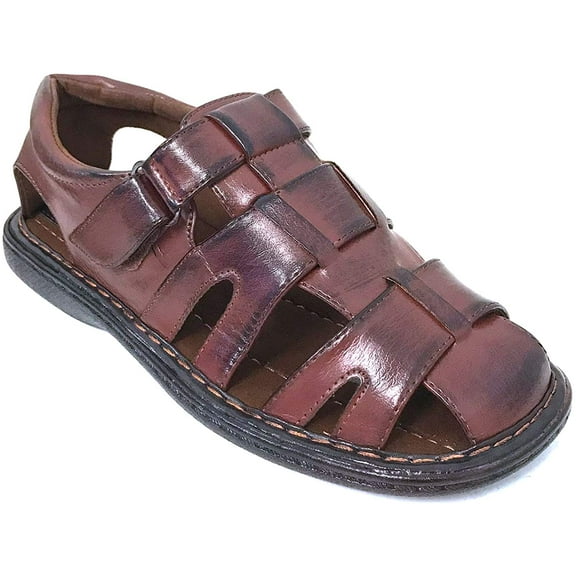 Men's Sandals Closed Toe Fisherman Adjustable Buckle Casual Slippers