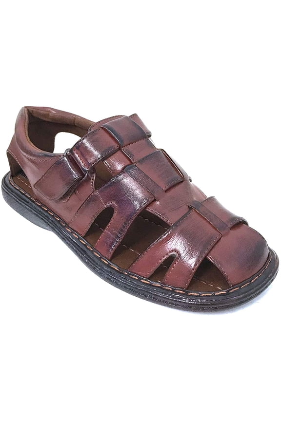 Men's Sandals Closed Toe Fisherman Adjustable Buckle Casual Slippers