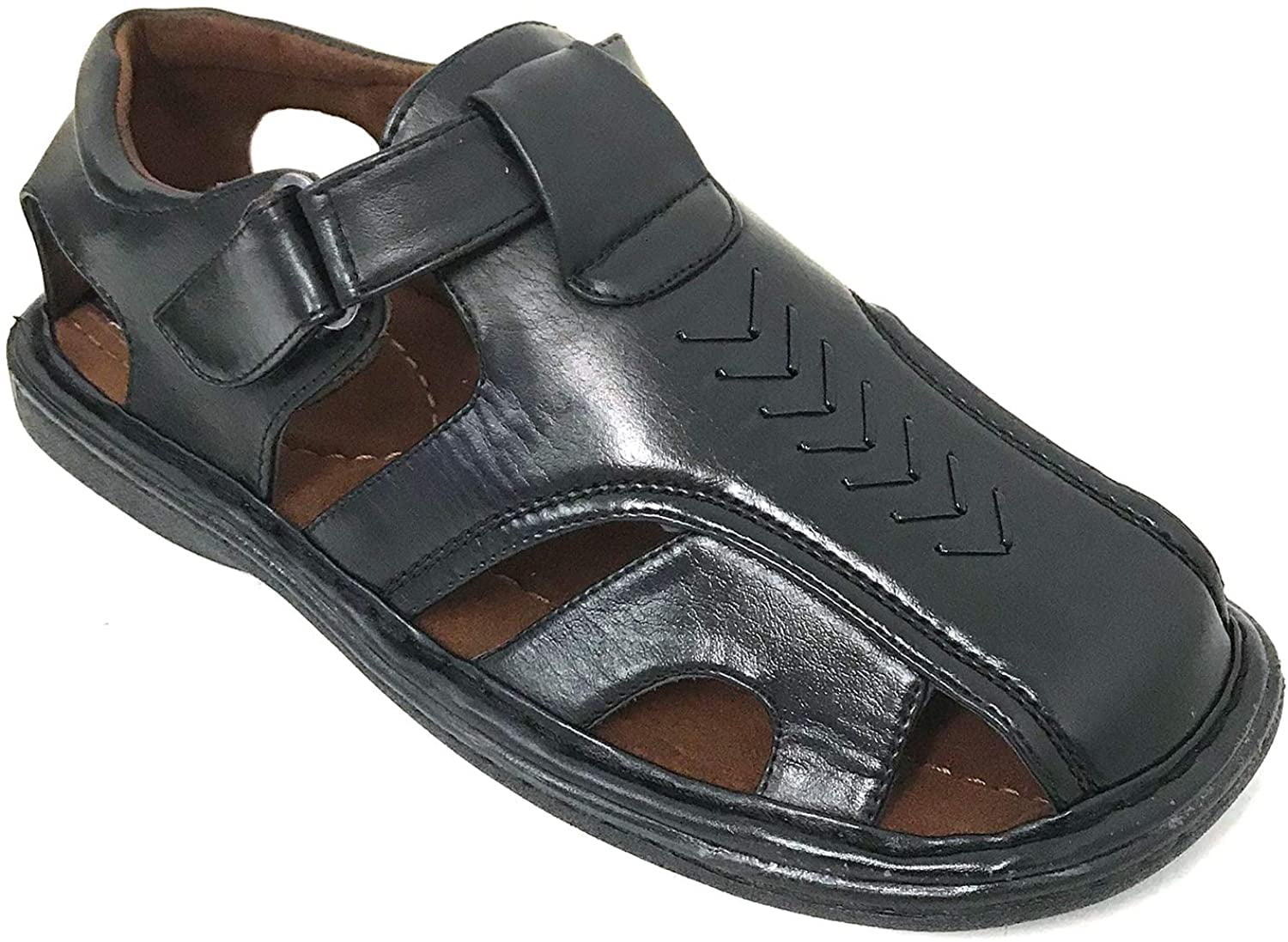 Men's Sandals Closed Toe Fisherman Adjustable Buckle Casual Slippers