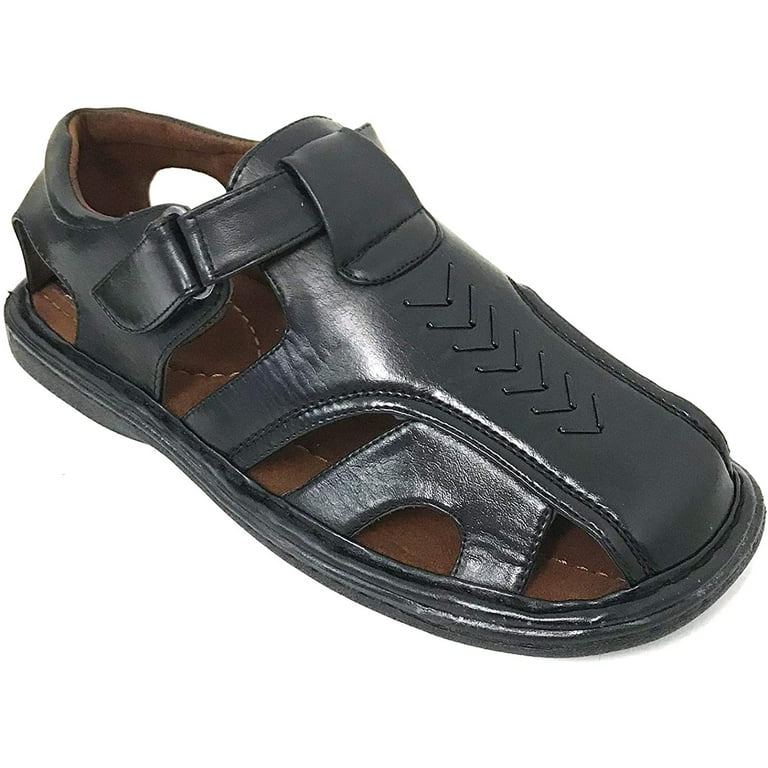Men s Sandals Closed Toe Fisherman Adjustable Buckle Casual Slippers