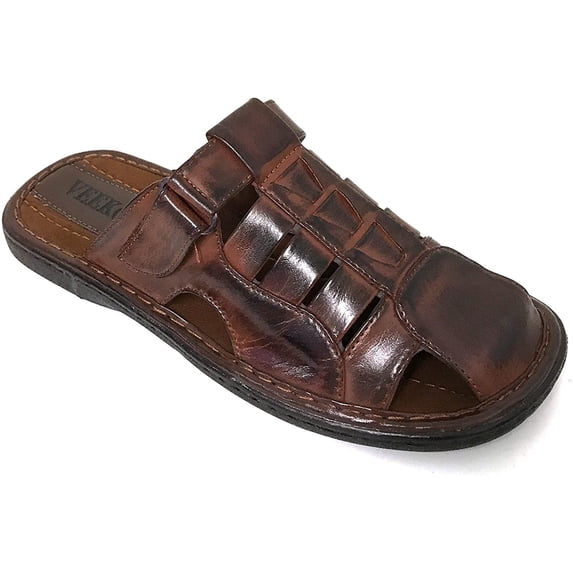 Men's Sandals Slides Closed Toe Hook and Loop Fisherman Flip Flops Slipper