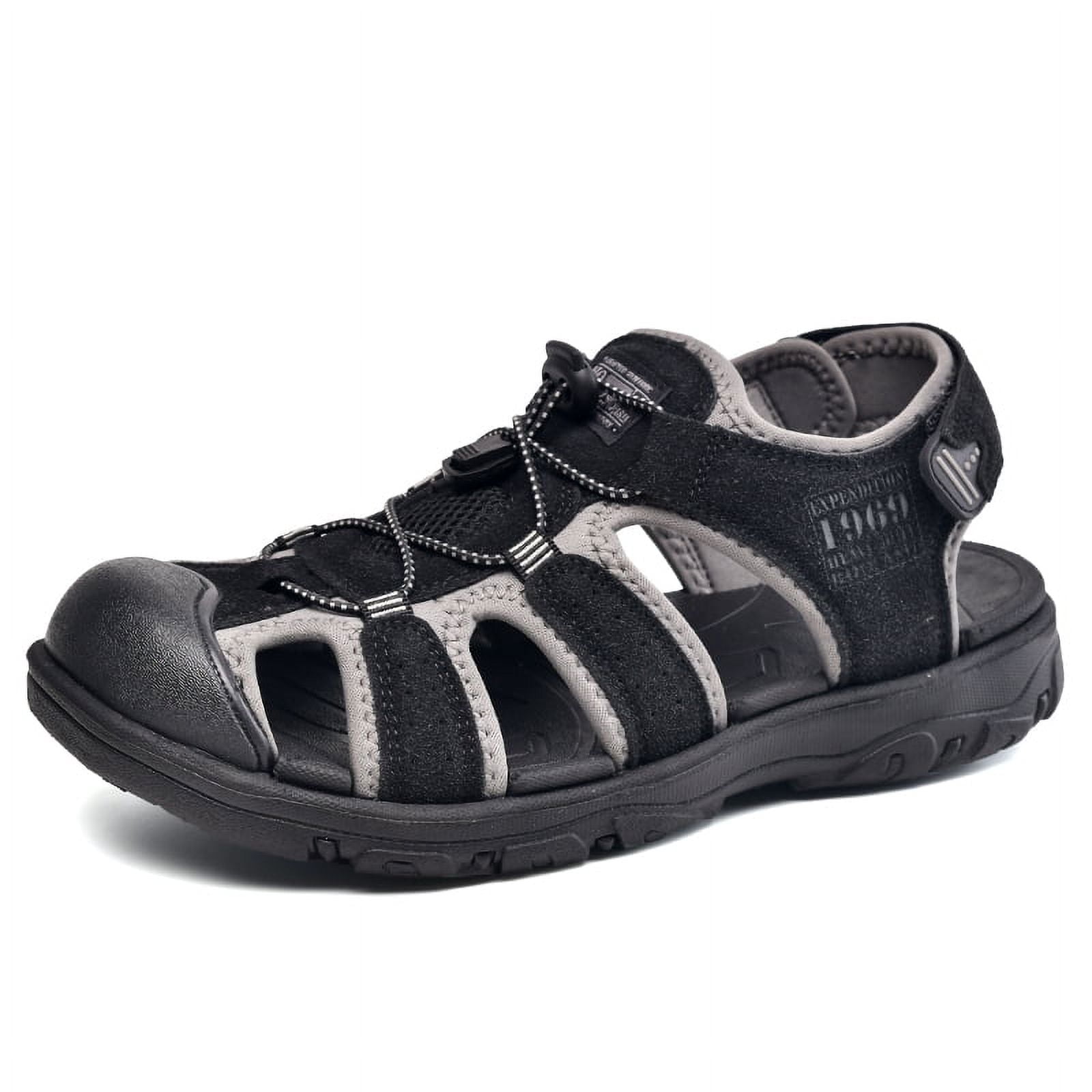 Keen Black Hiking  Closed-Toe Leather Fisherman Sandals Size 10 Keen Waterproof Man main image 3