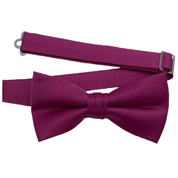 Men’s Sangria Formal Satin Pre-Tied Bow Tie in a Variety of Colors by Spencer J’s Signature Satin Collection