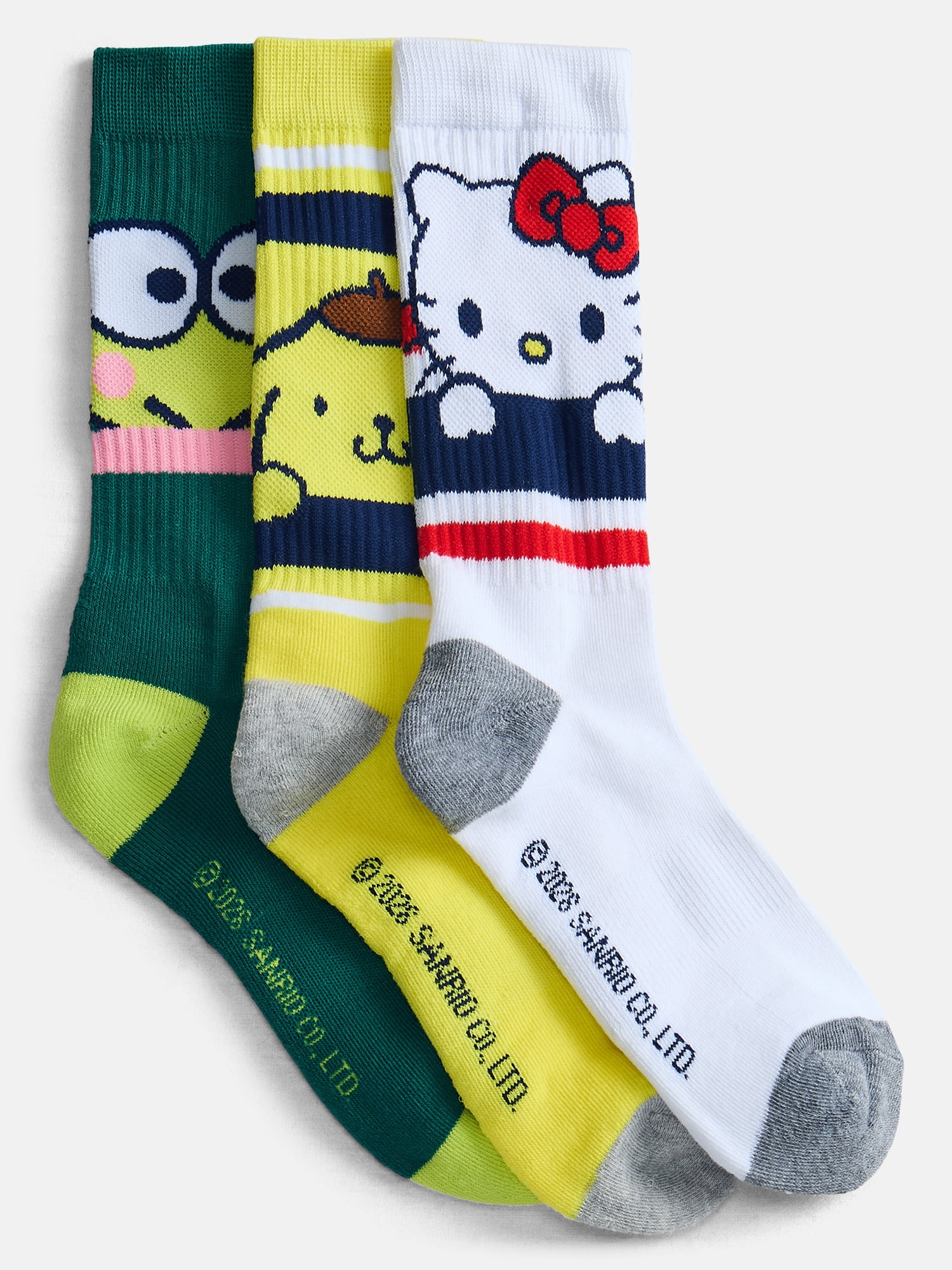 Sanrio Men's Hello Kitty Socks, 3-Pack, Shoe Sizes 10-13
