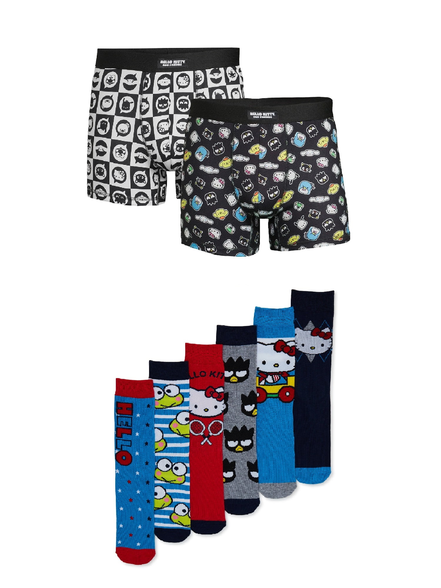 Men's Sanrio Hello Kitty & Friends Socks & Underwear Combo Pack, Sizes S-2XL