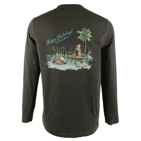 Men's Santa On Holiday Long Sleeves Shirt-C-Small