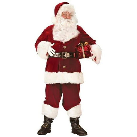 Fun World Men's Santa Suit Deluxe Costume - One Size