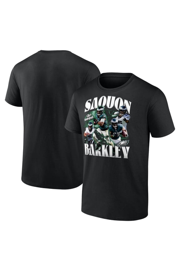 Men's Saquon Barkley Black Philadelphia Eagles Notorious T-Shirt