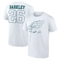 Men's Saquon Barkley White Philadelphia Eagles Tonal Name & Number T-Shirt