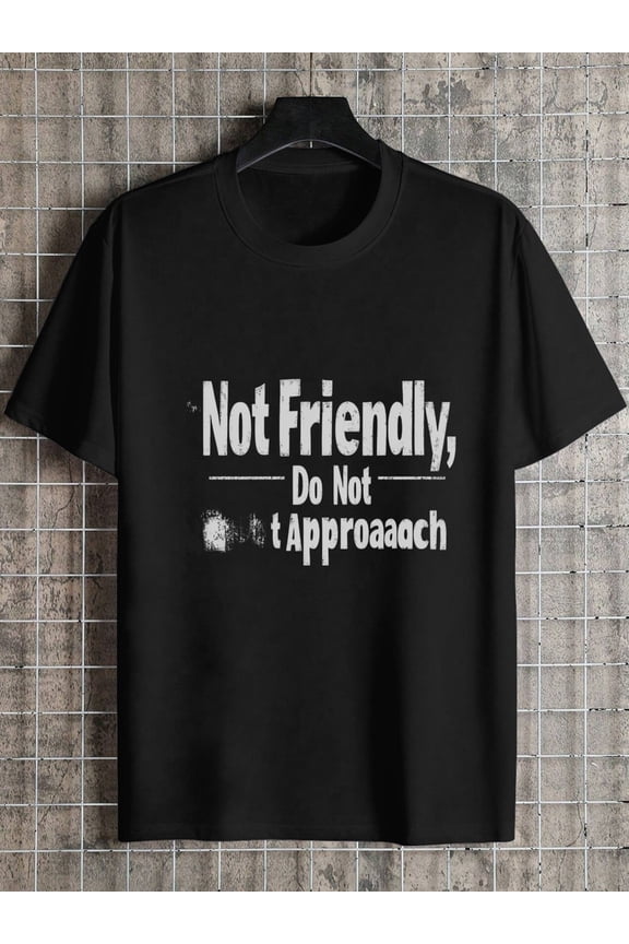 Men's Sarcastic Funny Graphic Not Friendly T-Shirt